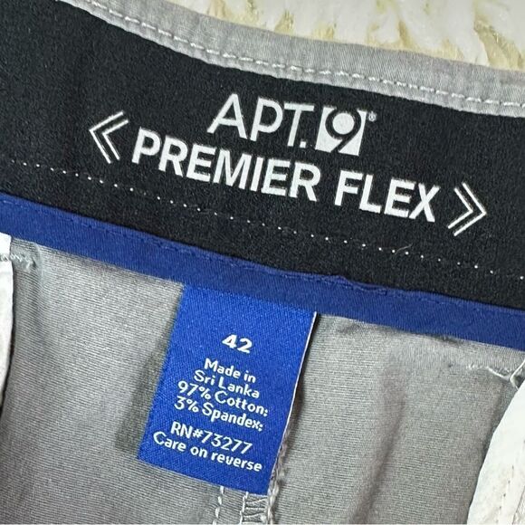 Apt. 9 Men's Charcoal Flat Front Shorts - Picture 4 of 6